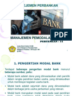 Pertemuan 14 - MANAJEMEN PEMODALAN BANK