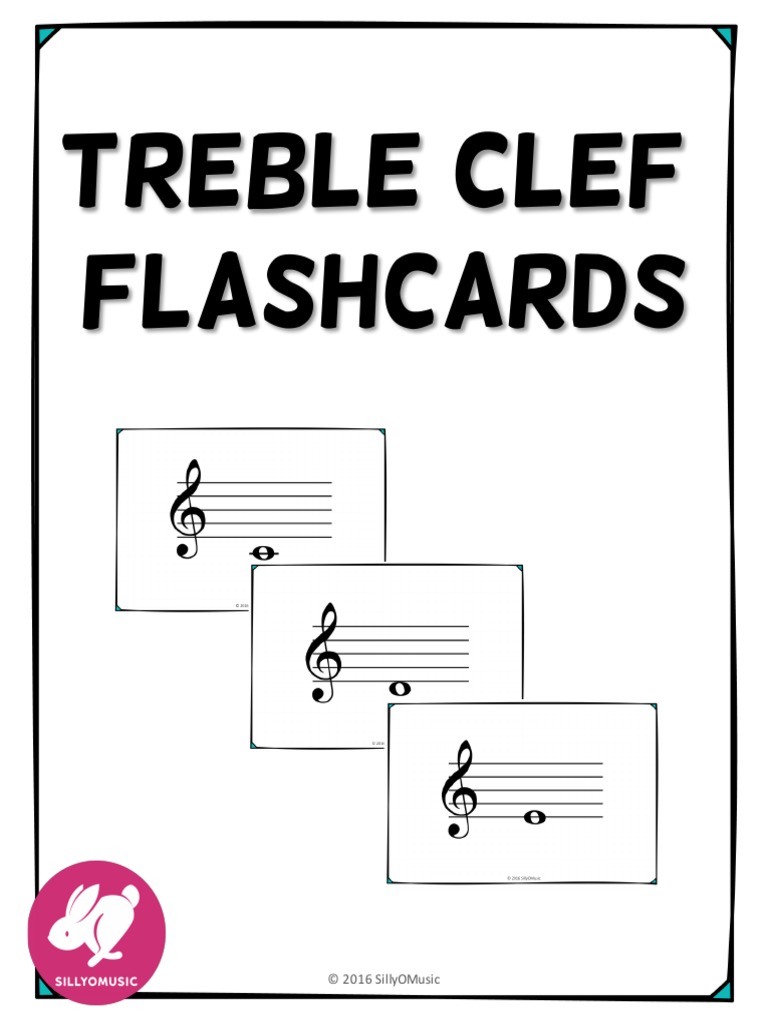 Treble Clef Flash Cards