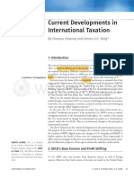 Lecture 6 & 7 Current Developments in International Taxation By Huanyu Ouyang and James G.S. Yang 