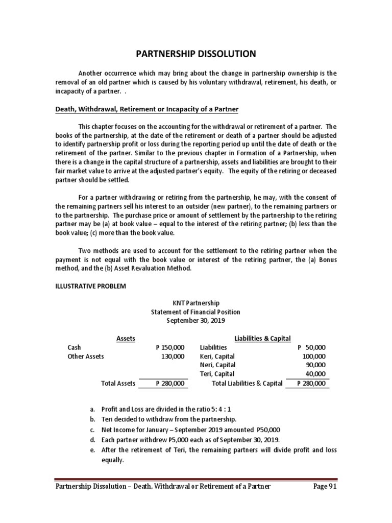 Partner Withdrawal and Asset Revaluation | PDF | Book Value | Partnership