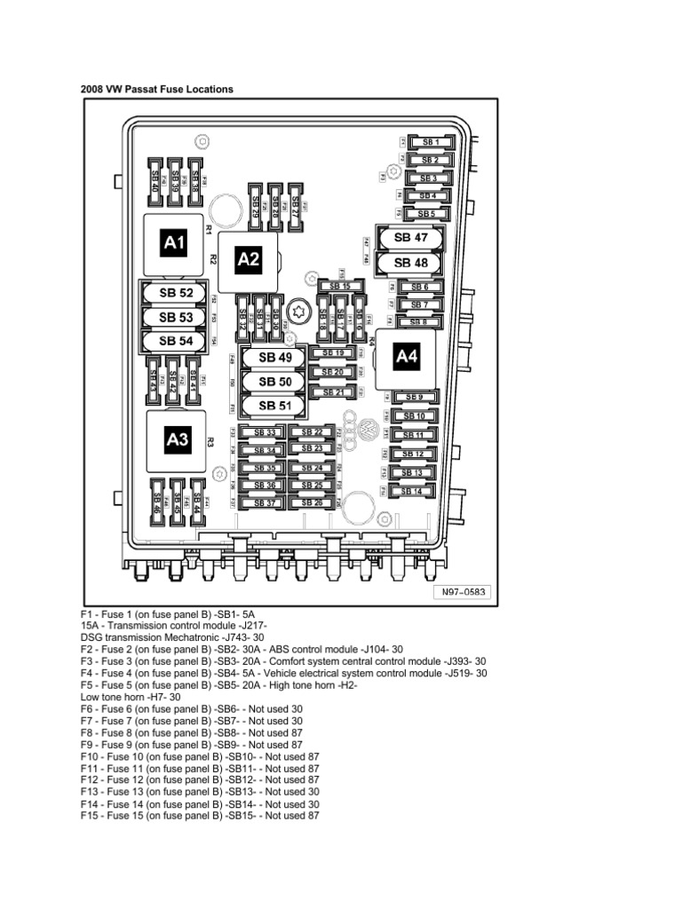 2008 VW Passat Fuse Locations PDF Headlamp Machines