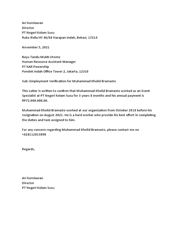 Working Letter NKS | PDF