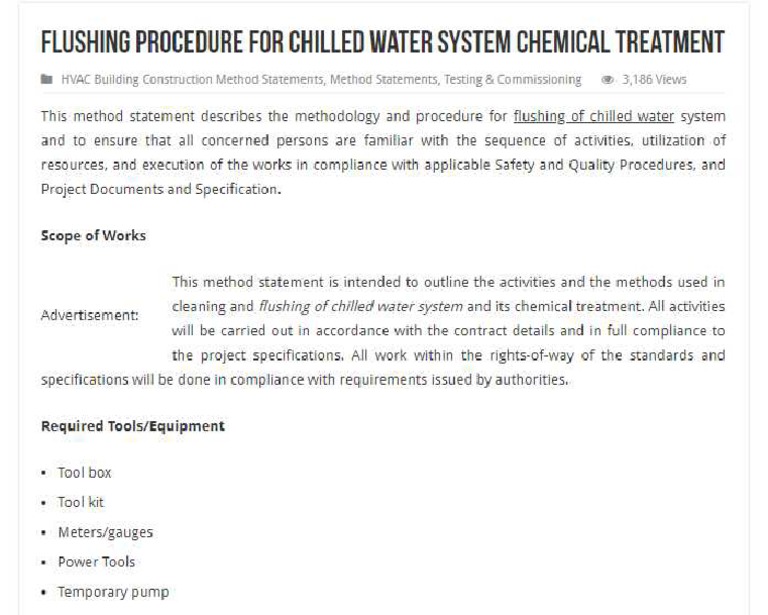 Chilled Water System Flushing 1 PDF