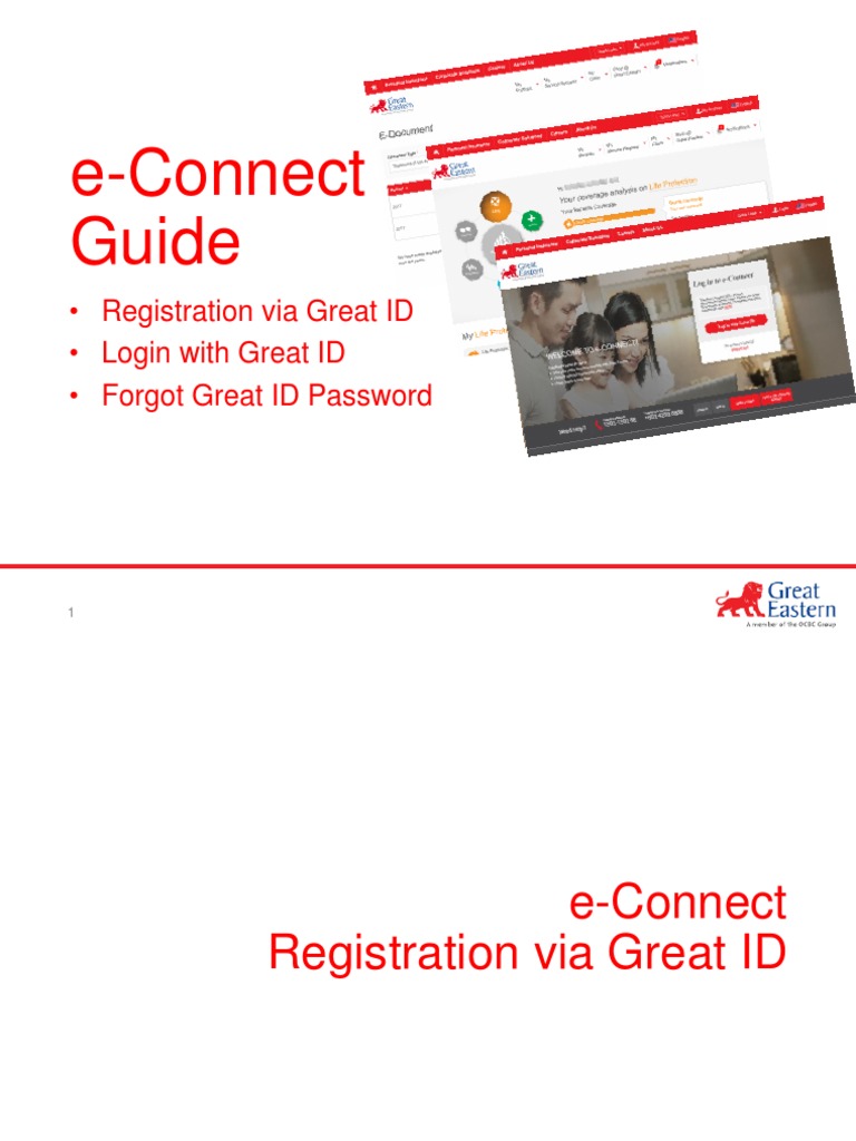 e-Connect Login and Registration Guide | PDF | Password | Login