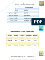 Cronogramas de Aula y Limpieza