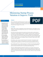 Minimizing Startup Process Variation To Improve Yield: Making The Case For Quality