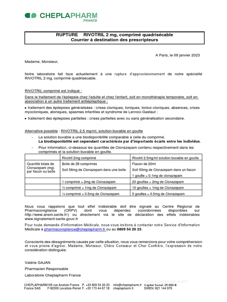 Medicament Rivotril 2mg