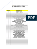 Inventario Biblioteca Itso