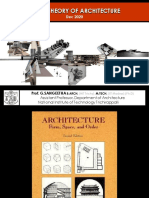 Ar105 Theory of Architecture: Prof. G.Sangeetha