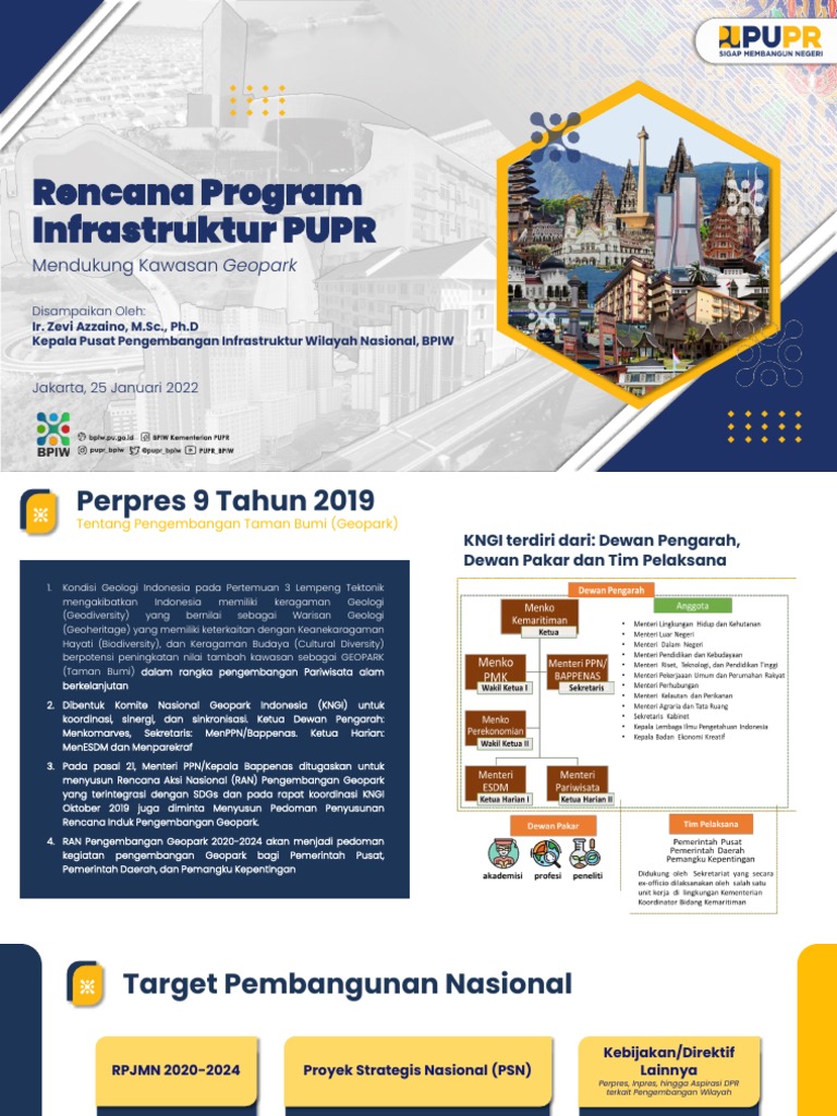 2023-01-27 Rencana Program Infrastruktur PUPR Mendukung Geopark | PDF