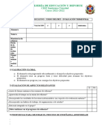 Ficha de Evaluación Trimestral Del Refuerzo Educativo