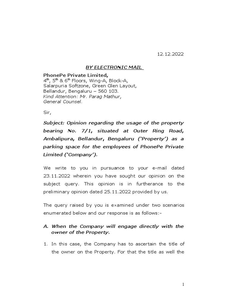 Opinion Parking Space Bellandur PhonePe Download Free PDF 