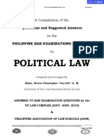 Political Law Bar Q&as 2007-2013