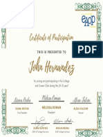Certificate of Participation - JH