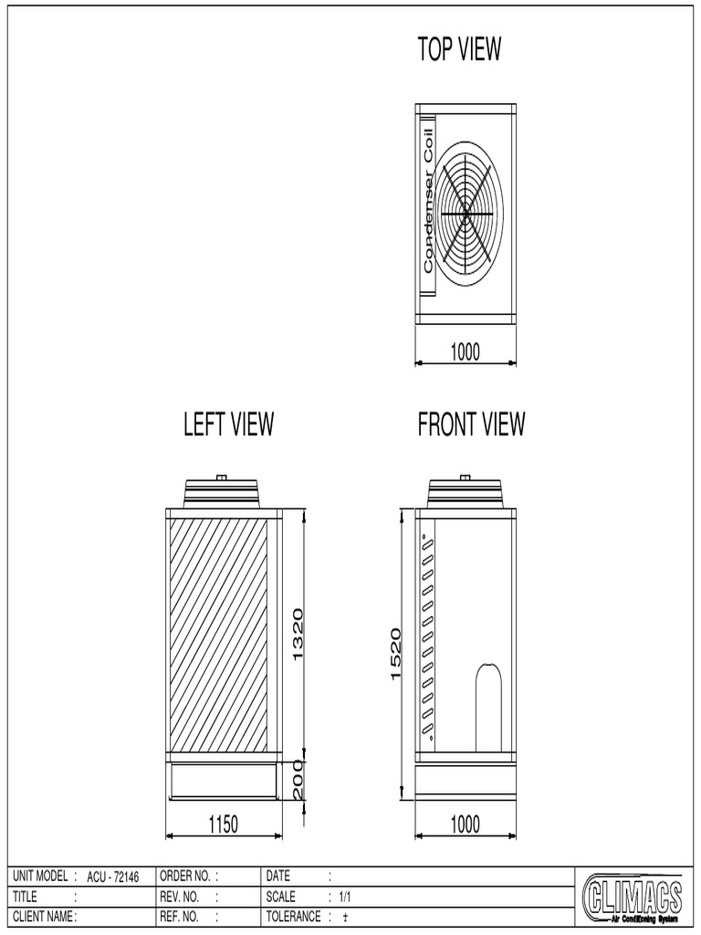 ACU-72146 Condenser Dimensions | PDF