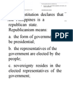 The Constitution Declares That The Philippines Is A Republican State