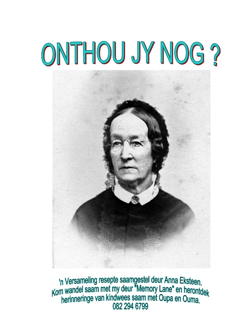 Resepte Boek Onthou Jy Nog - 1 | PDF