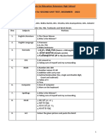 STD 1 - Second Unit Test - Portion