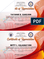 Family Day Certificates (Medical Volunteers)