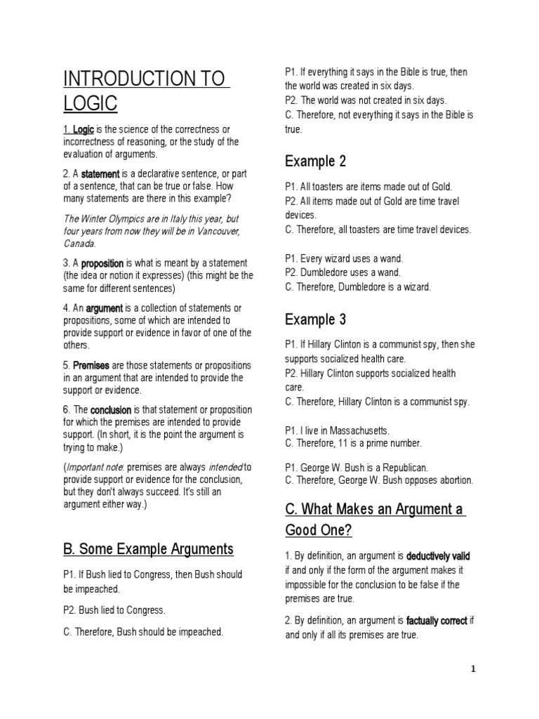 Introduction to logic pdf argument deductive reasoning