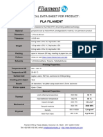 Filament PM Prusa Original Silvertechnical - Data-Sheet
