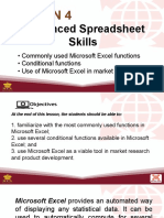 L4 Advanced Spreadsheet Skills
