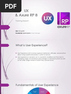 UX & Axure RP 8 - Training Session 2021