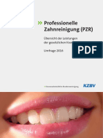 Professionelle Zahnreinigung (PZR) : Übersicht Der Leistungen Der Gesetzlichen Krankenkassen Umfrage 2016