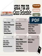 Bsba FM 3B Class Schedule: "You Never Fail, Until You Stop Trying "