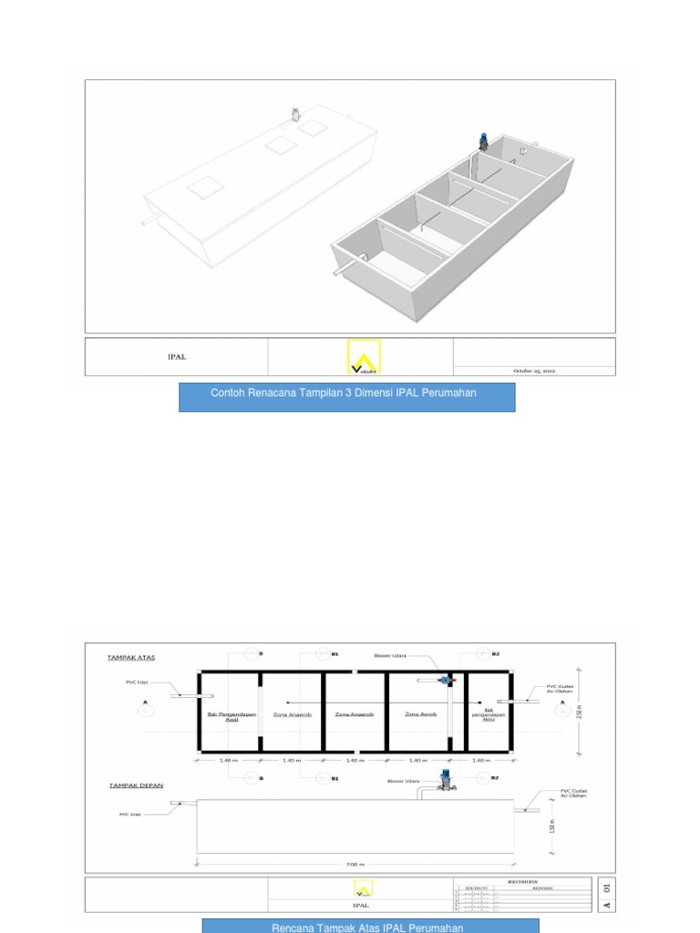 Desain IPAL Komunal Perumahan 3D | PDF