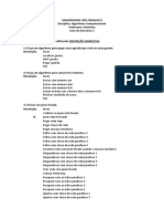 Lista de Exercícios 1 - Descrição Narrativa