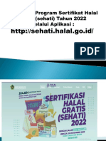 Pengajuan Program Sertifikat Halal Gratis (Sehati)