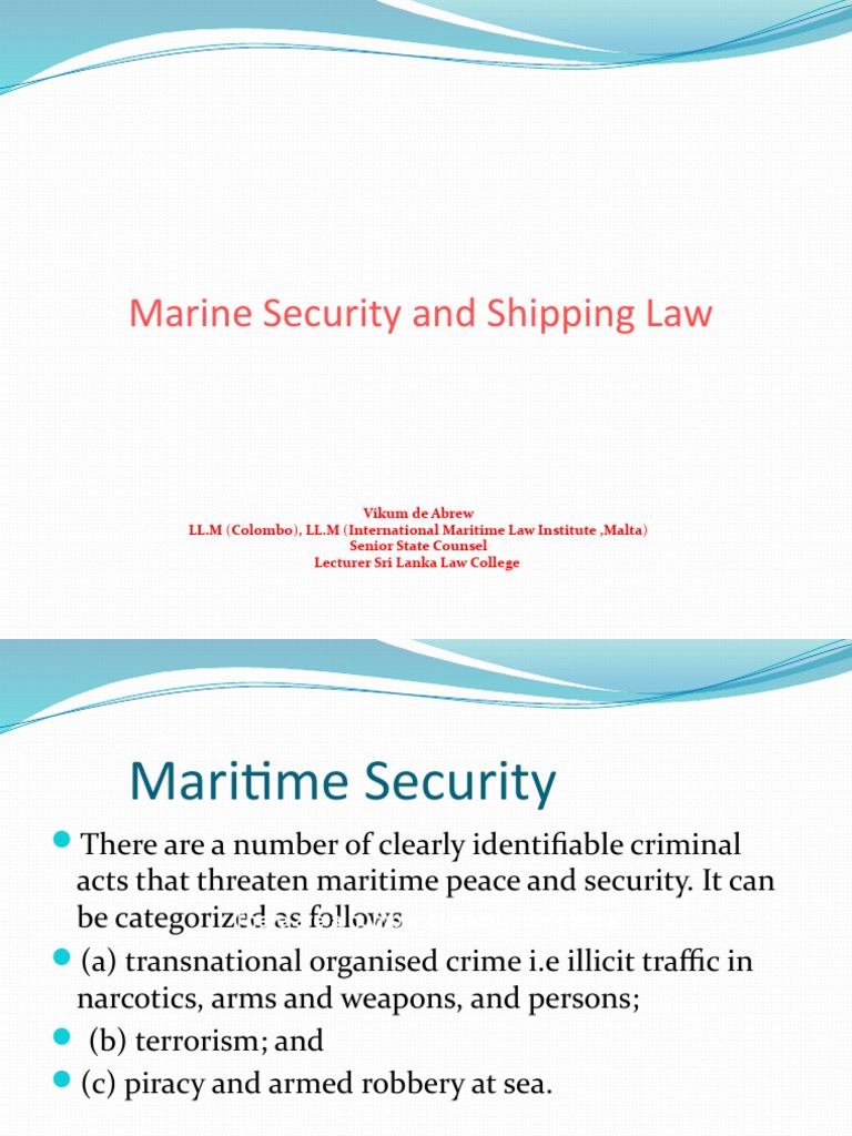 Maritime Security PDF Piracy Admiralty Law