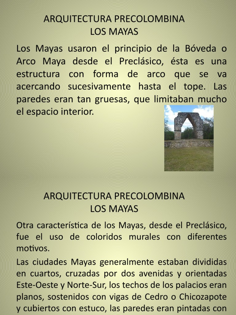 Arquitectura Precolombina Mayas Pdf Civilización Maya Pirámide