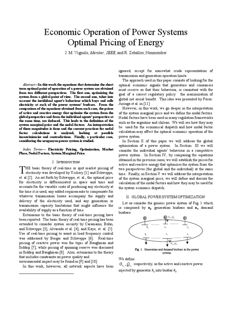 Economic Optimization of Power Pricing | PDF | Demand | Mathematical ...