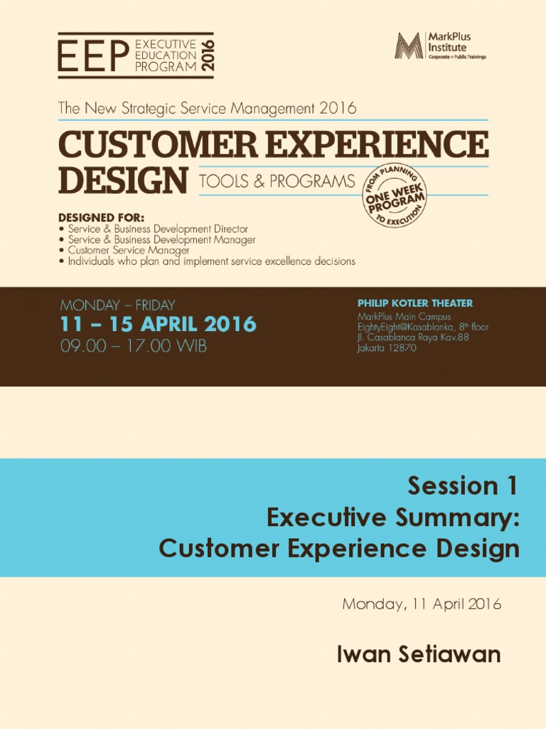 Executive Summary Customer Experience Design | PDF | Customer