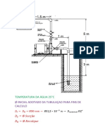 Cálculo de perdas de carga em tubulação de água a 25°C