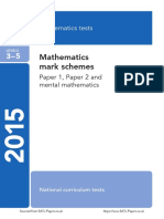 ks2 Mathematics 2015 Marking Scheme