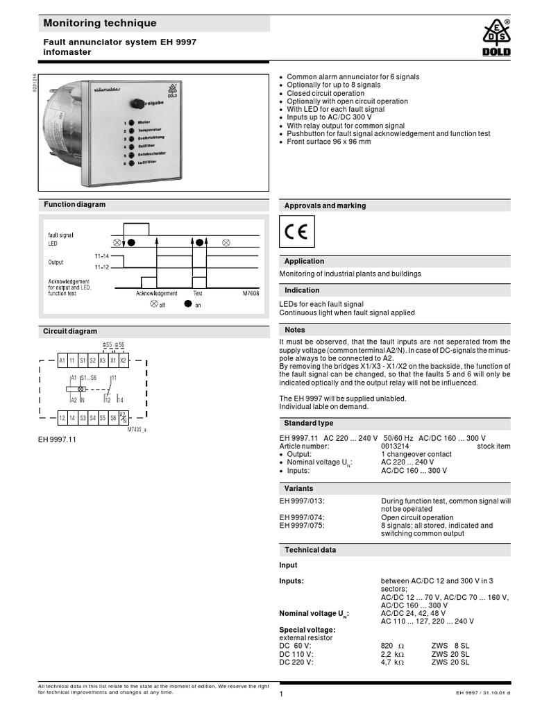 Motor Protector Eh9997 PDF Alternating Current Mains Electricity