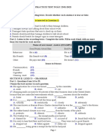 (The Audio File For 2 Parts Is Inserted in Question 1) : Write Only T or F