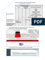 Instructivo Registro de Información - Transferencia de Gestión