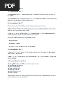 English Rules of Pronunciation