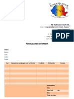 Forumular de Comanda FE ROMANIA TOUR SRL