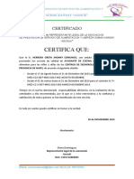 Certificado para Jhony