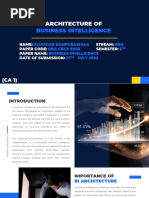 Architecture of Business Intelligence