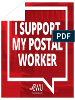 I Support My Postal Worker Poster