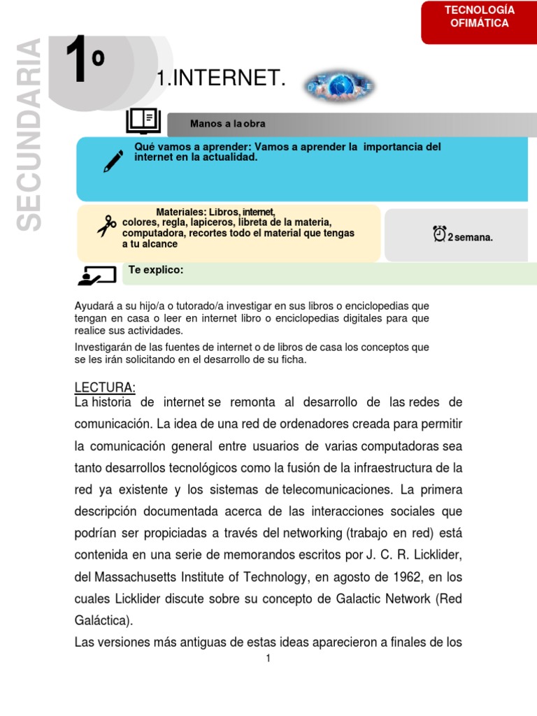 Ficha Actividad 3 Internet-1 | PDF | Internet | Informática