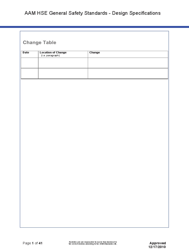AAM HSE Safety Standards Overview | PDF | Switch | Safety