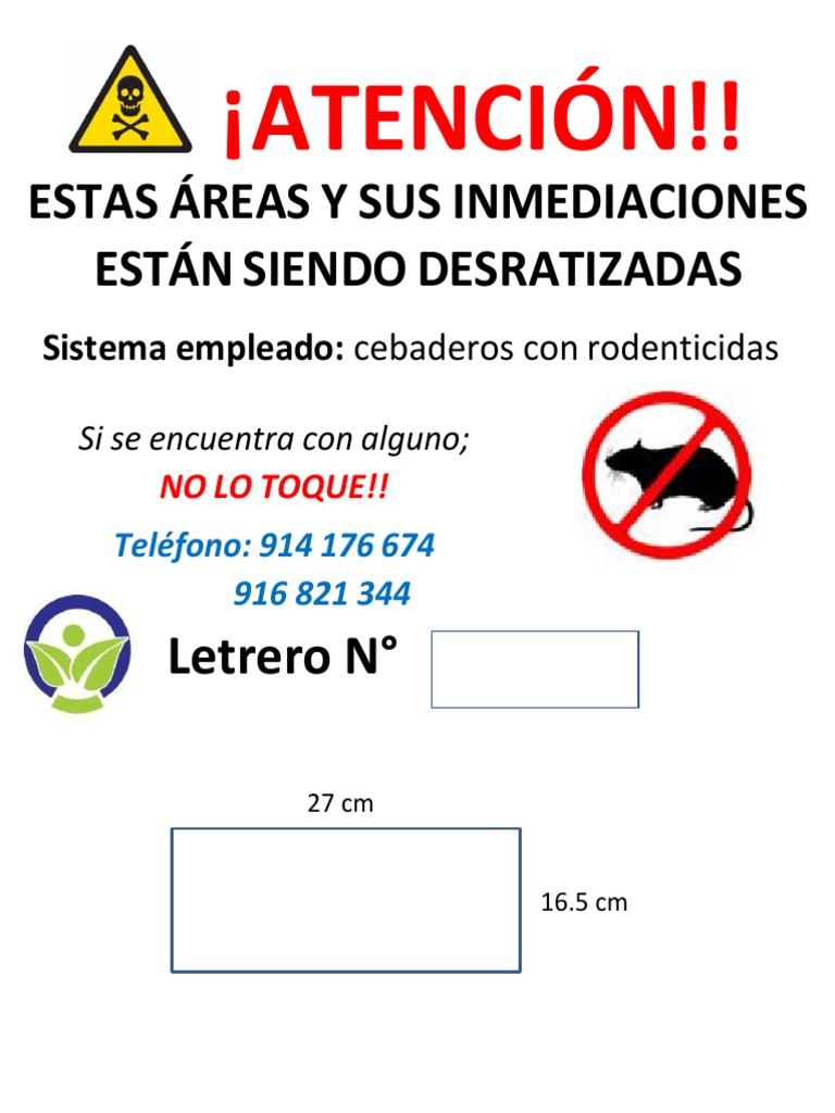 Señalización para Control de Roedores | PDF