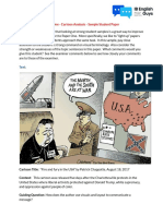 Paper One - Political Cartoon, Text, Sample Student Paper, Score 7